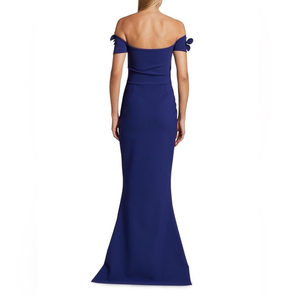 Chiara Boni La Petite Robe Yiana Floral Appliqué Gown Size 10 $1090 - Picture 4 of 13